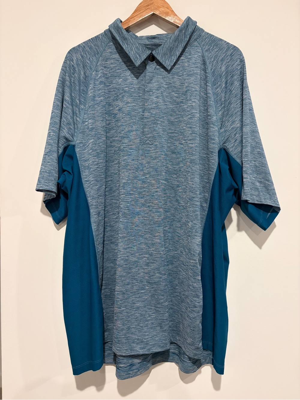 Duluth Trading Co Size 2XL Grey Blue Breezeshooter Performance Quarter Zip Polo